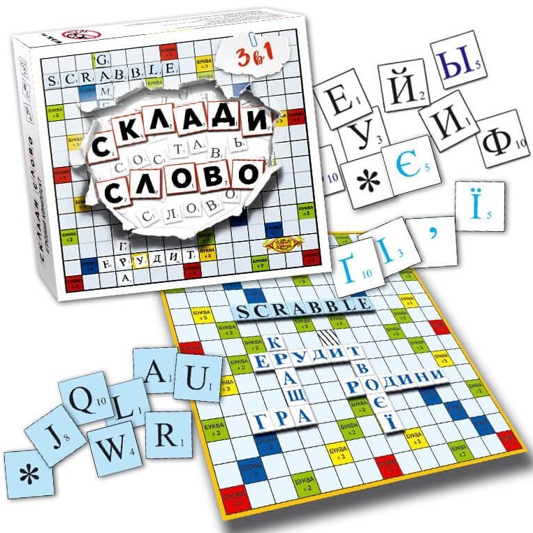 Игра настольная Майстер Сложи слово Эрудит Scrabble Талант в коробке - фото 1