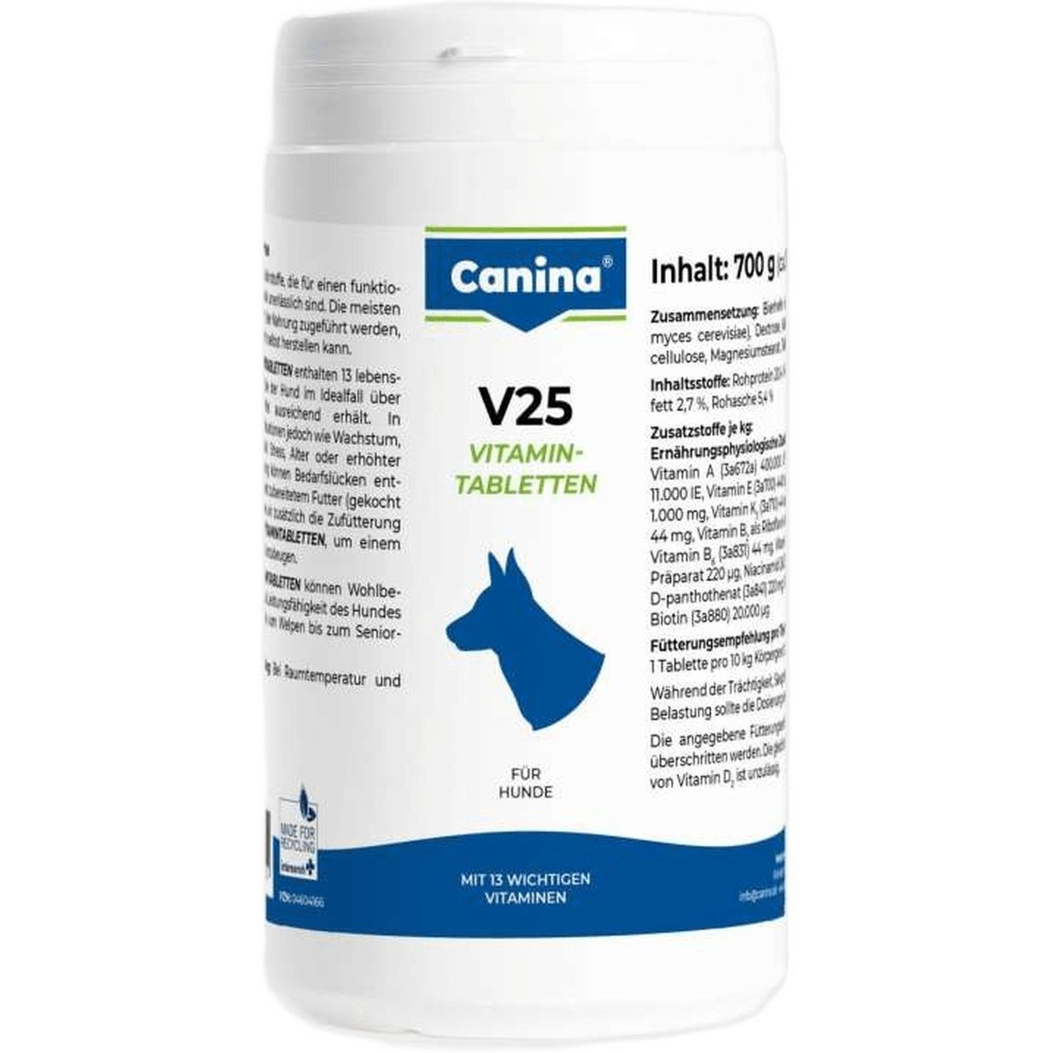 Полівітамінний комплекс Canina V25 Vitamintabletten для собак, 210 таблеток - фото 1