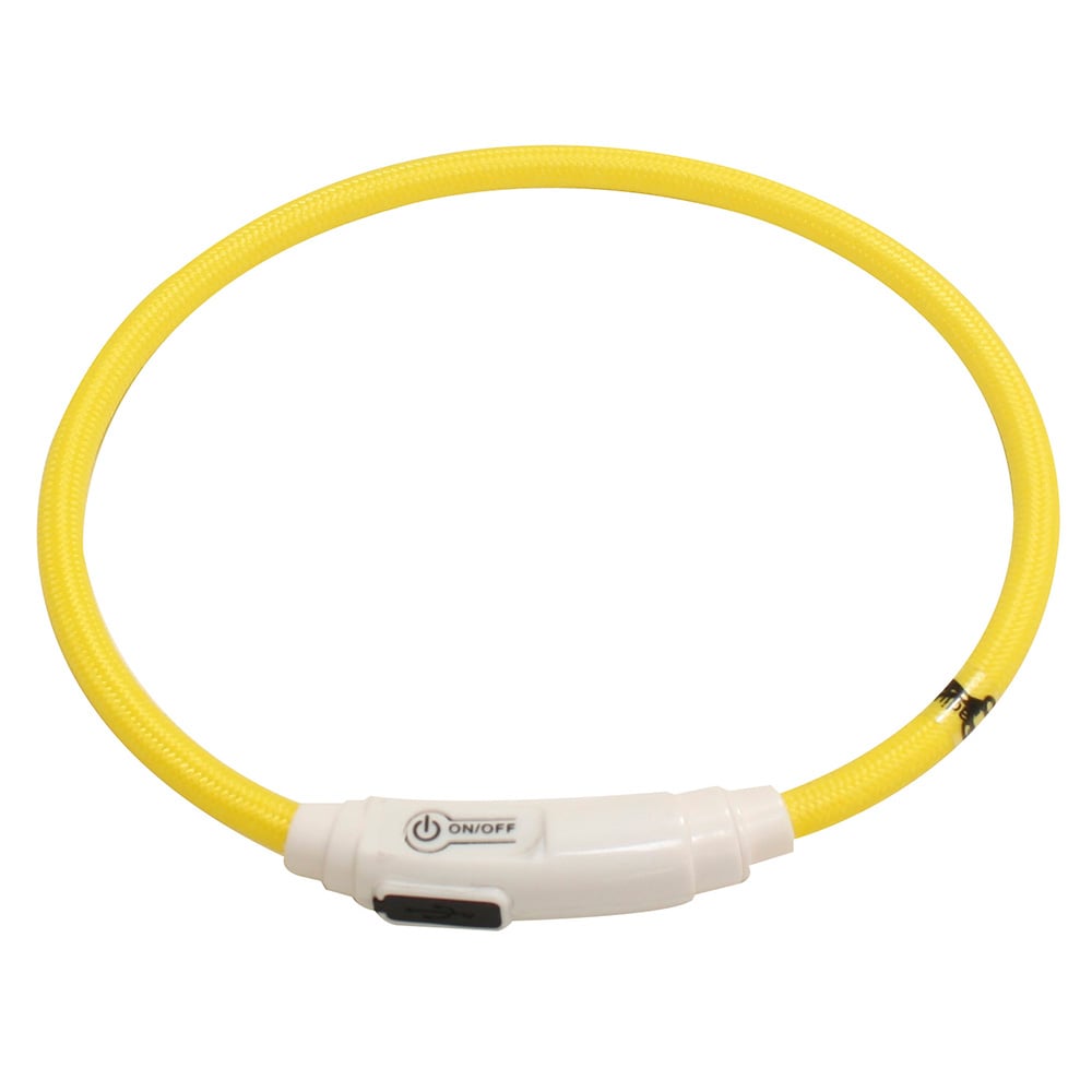 Нашийник для собак Croci LED, USB, що світиться, жовтий, 40 см (C5020255) - фото 1