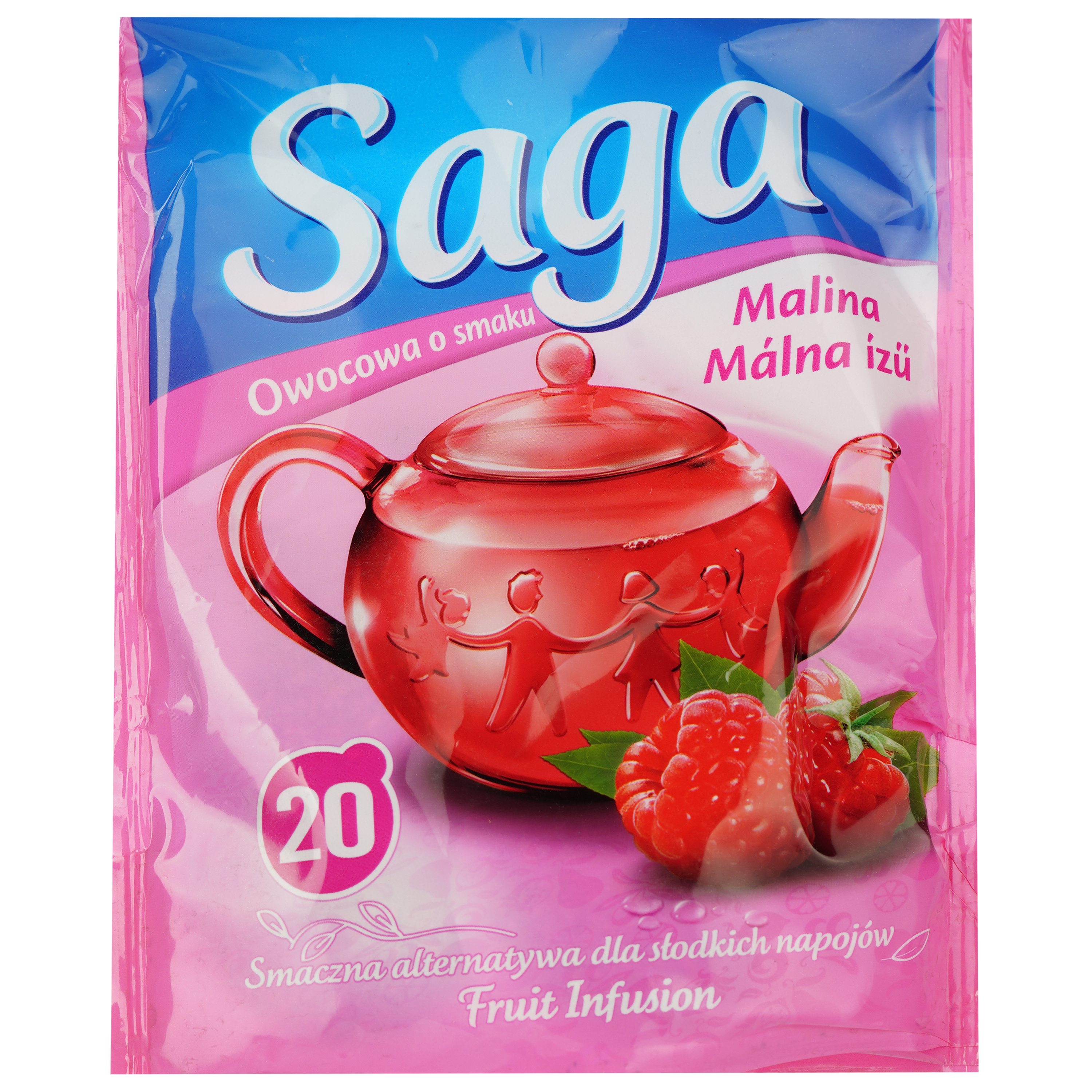 Чай фруктовий Saga Малина, 34 г (20 шт. х 1.7 г) (917452) - фото 1