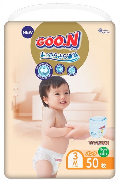 Підгузки-трусики Goo.N Premium Soft 3 (7-12 кг), 50 шт. - фото 1