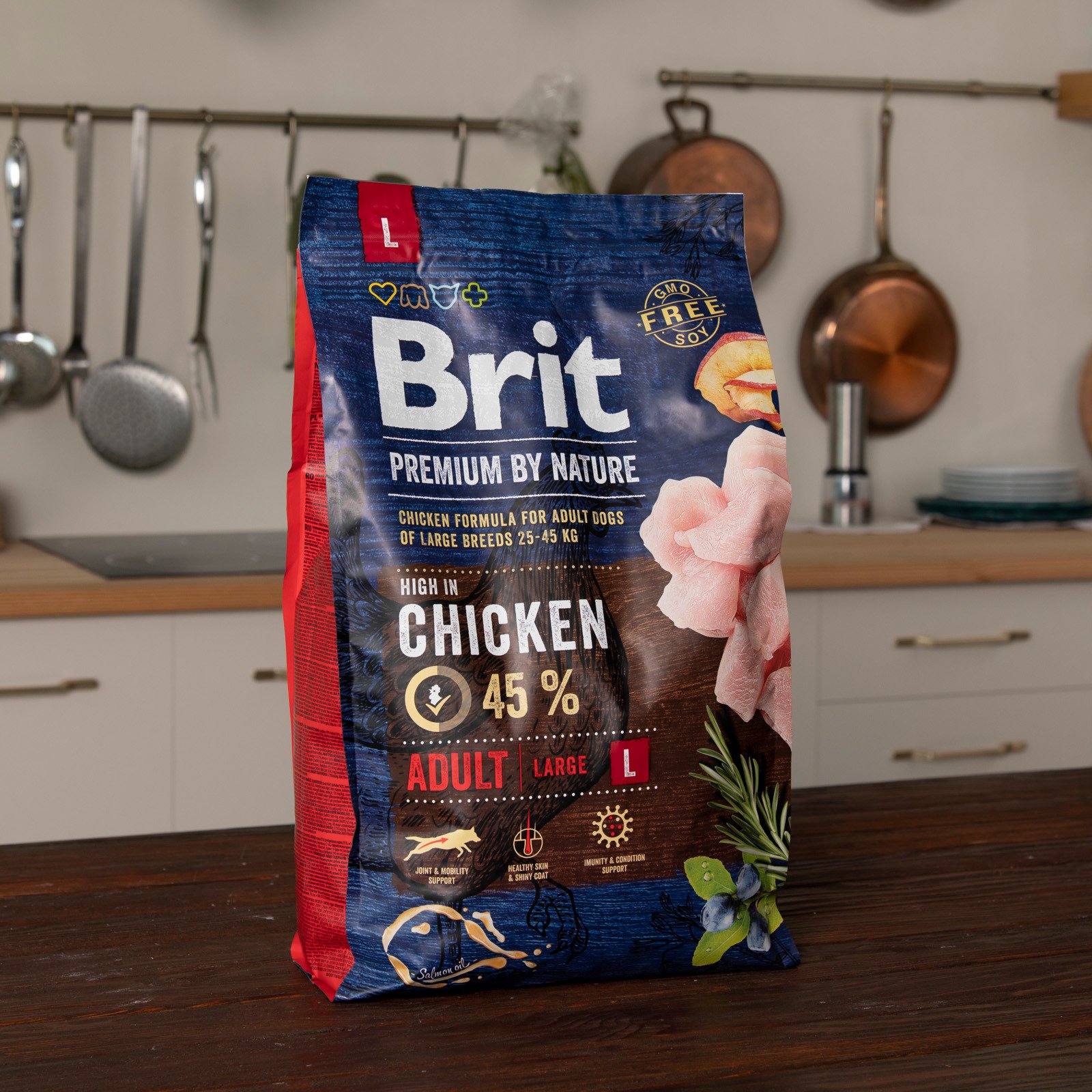 Сухой корм для собак крупных пород Brit Premium Dog Adult L, с курицей, 3 кг - фото 6