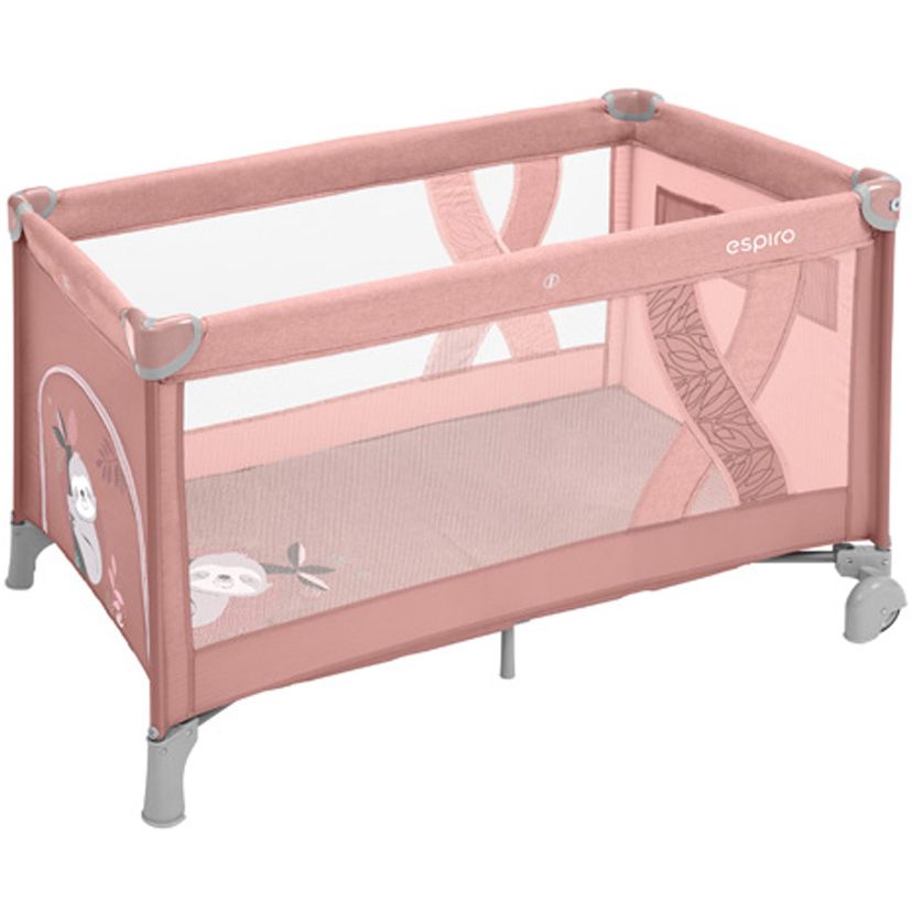 Манеж-ліжечко Espiro Simple 2022, 08 Pink, рожевий (206306) - фото 1