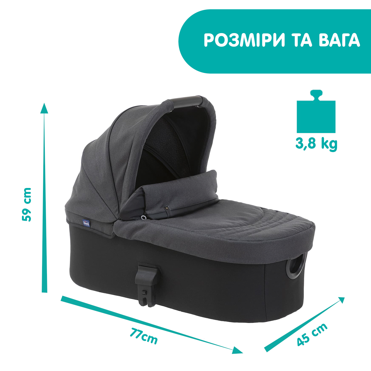 Люлька Chicco Best Friend Light, бирюзовый (79461.92) - фото 6