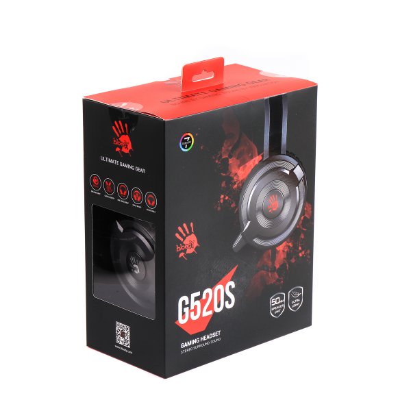 Игровые наушники A4Tech Bloody G520S Grey с микрофоном и подсветкой 7 цветов - фото 4