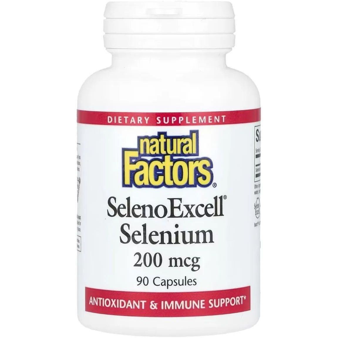 Селен Natural Factors SelenoExcell Selenium 200 мг 90 капсул - фото 1