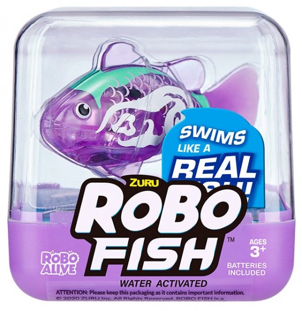 Интерактивная игрушка Robo Alive Роборыбка фиолетовая (7125SQ1-1) - фото 1