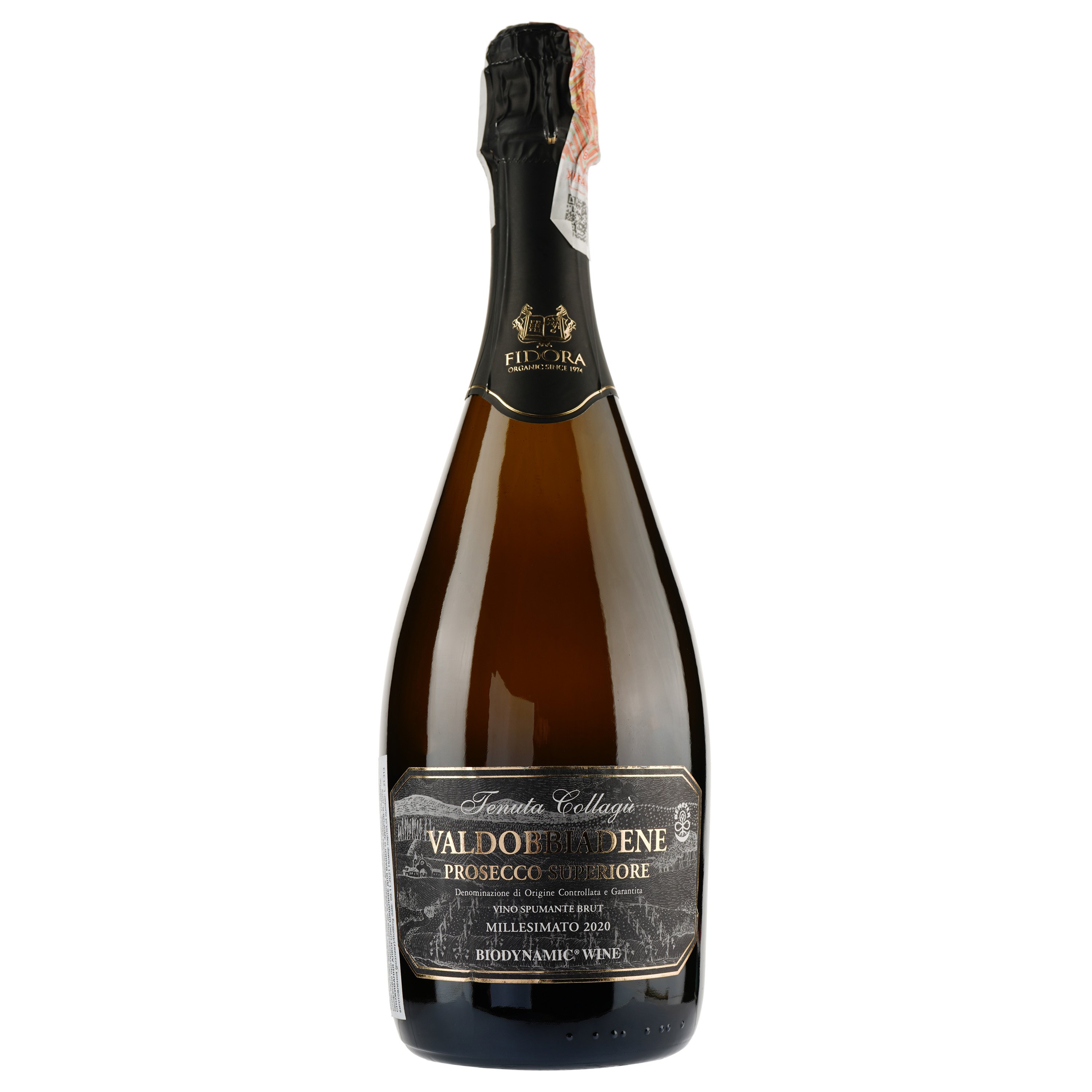 Вино игристое Fidora Valdobbiad Prosecco Superior Brut, белое, сухое, 12,5%, 0,75 л (860415) - фото 1