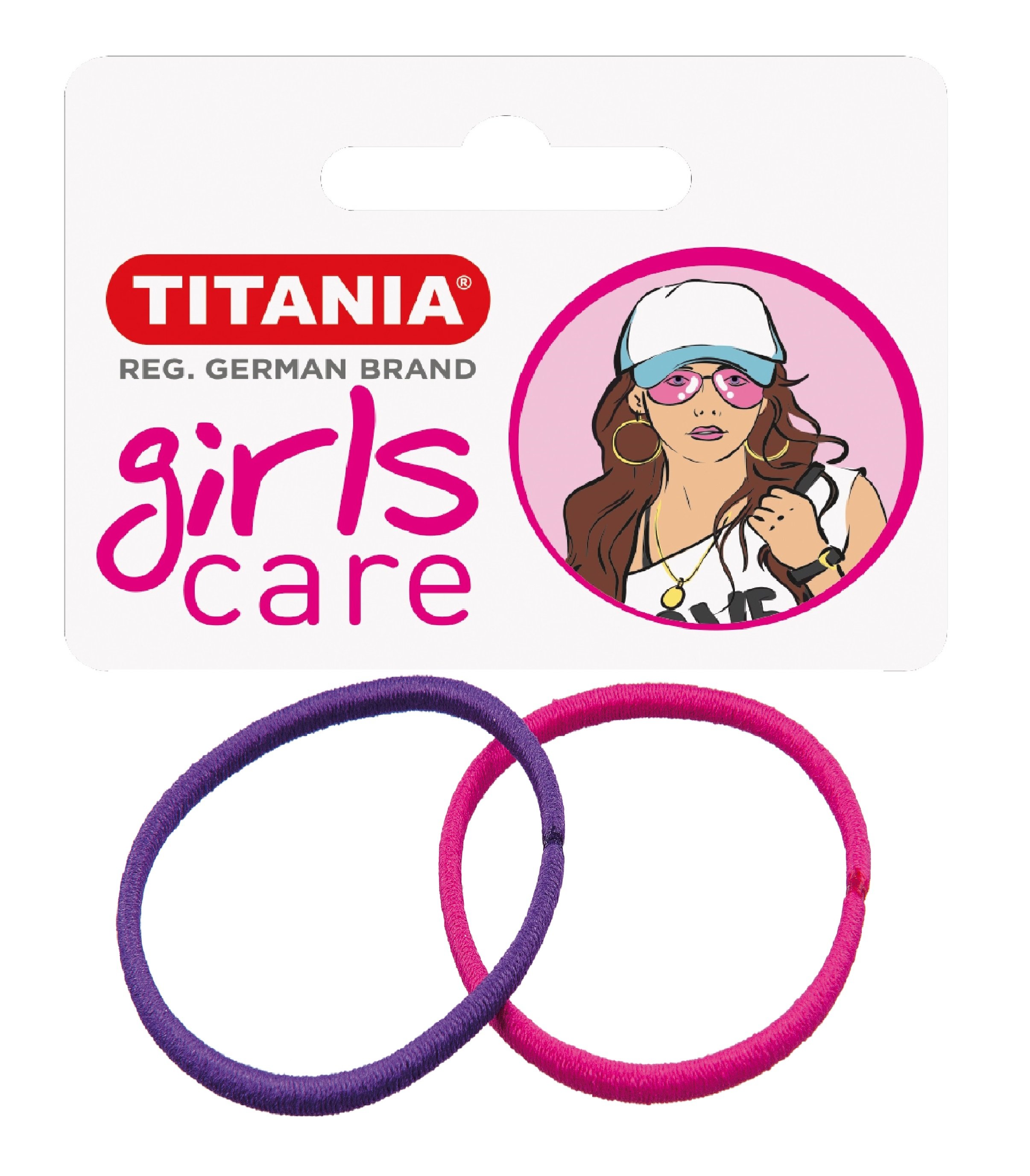 Набор резинок для волос Titania, розовый и фиолетовый, 12 шт. (7994 GIRL) - фото 1