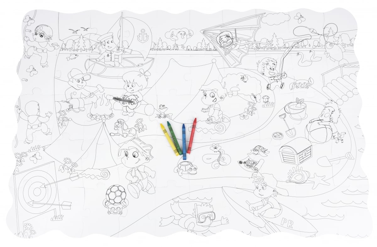 Пазл-розмальовка Same Toy Сонячний пляж, 50 елементів (2031Ut) - фото 3