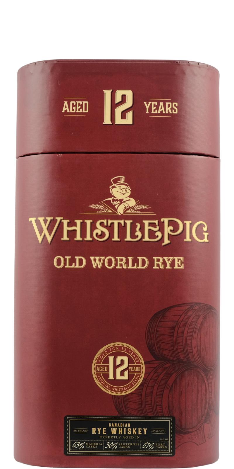 Виски WhistlePig Old World Rye 12 yo Straight Rye Whiskey 43% 0.7
