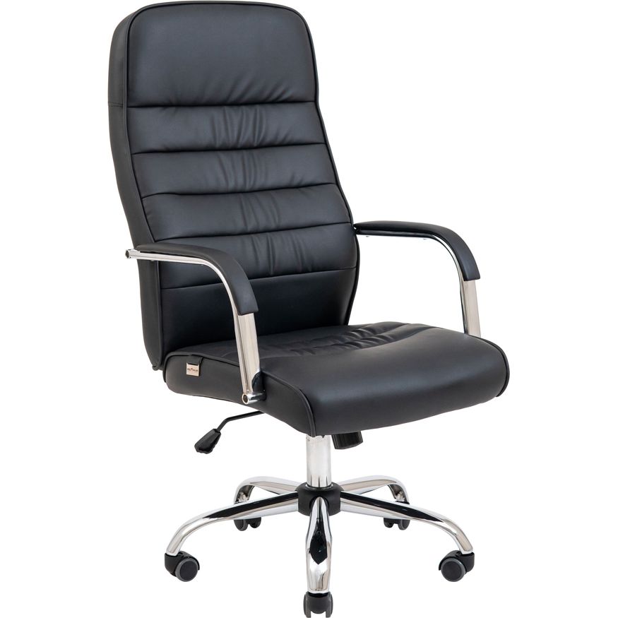 Кресло офисное Richman Лион Хром M-1 Tilt черный (RCM-1058) - фото 1