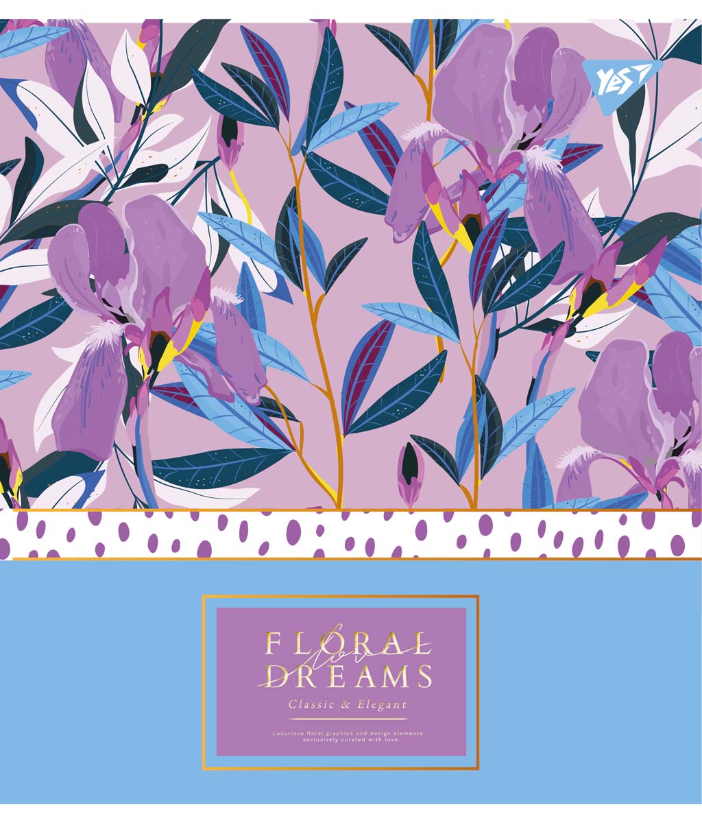 Набір зошитів Yes Floral dreams А5 в клітинку 18 аркушів 10 шт. (765182) - фото 3