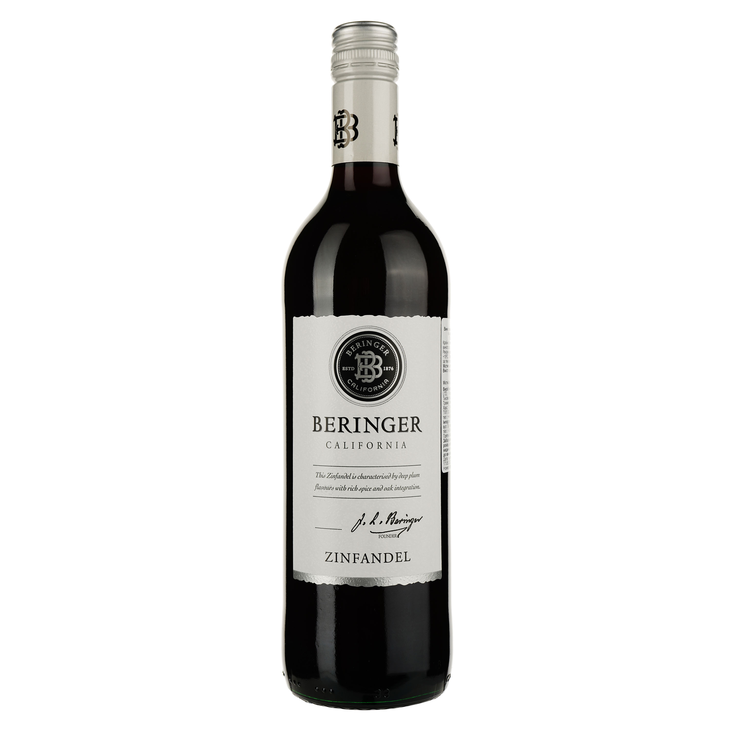 Вино Beringer Classic Zinfandel California червоне сухе 0.75 л 