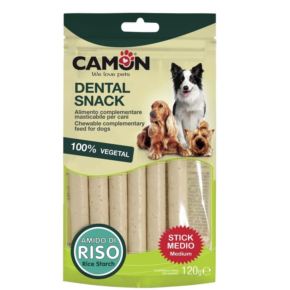 Стоматологическое лакомство для собак Camon Dental Жевательные палочки с рисом 120 г - фото 1