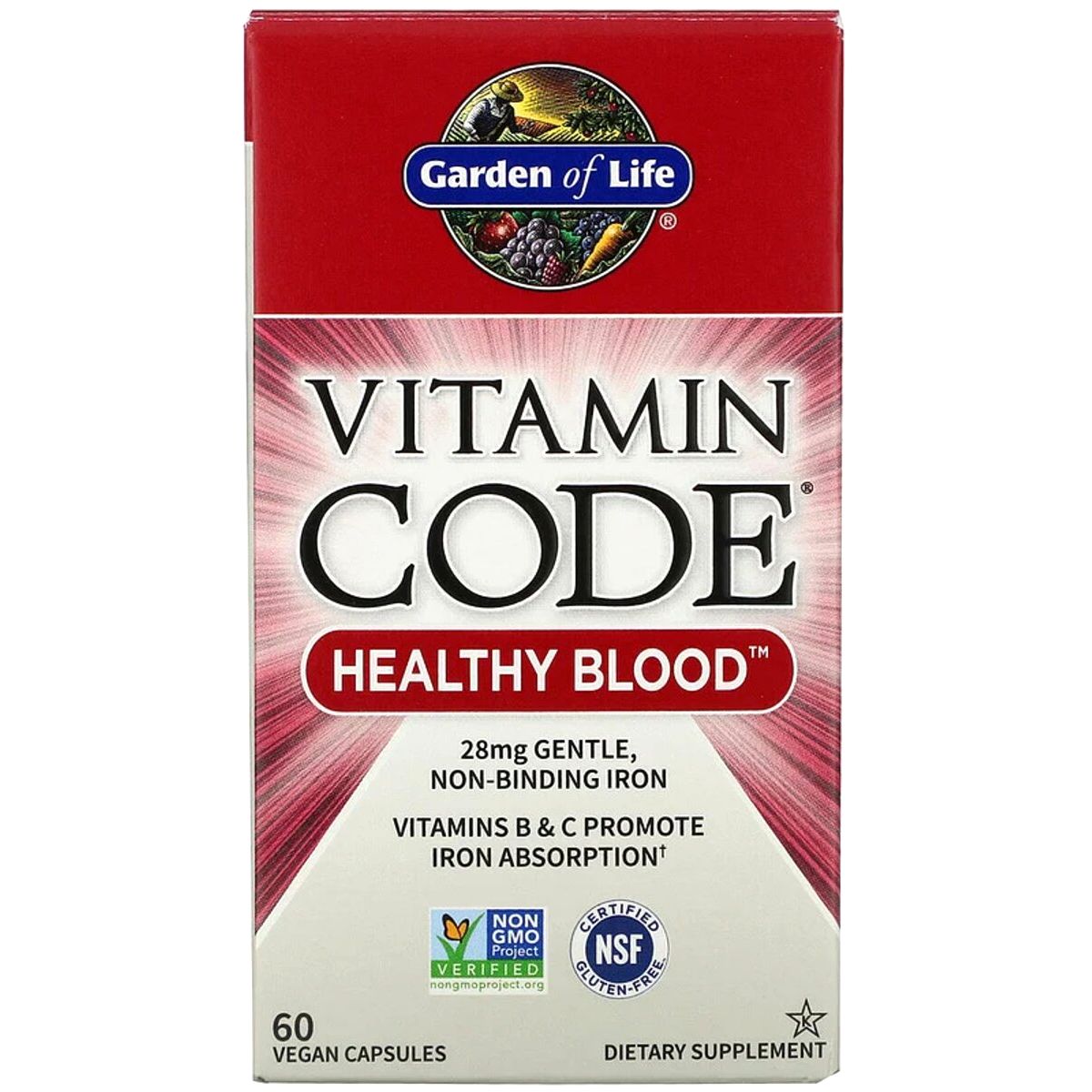 Комплекс для здоровья крови Garden of Life Healthy Blood Vitamin Code 60 капсул (GOL11654) - фото 2