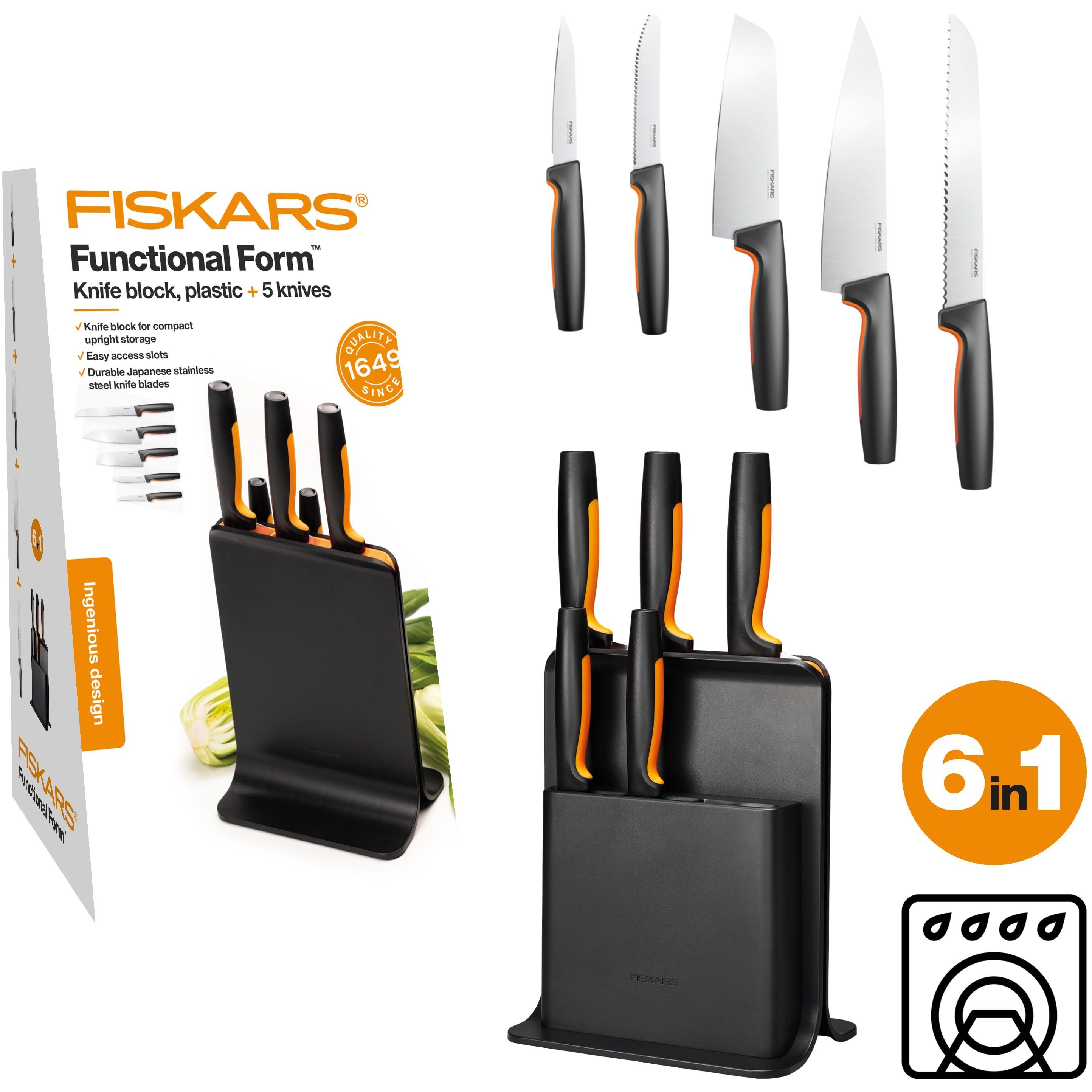 Набор ножей Fiskars FF с пластиковой подставкой 5 шт. (1057554) - фото 4