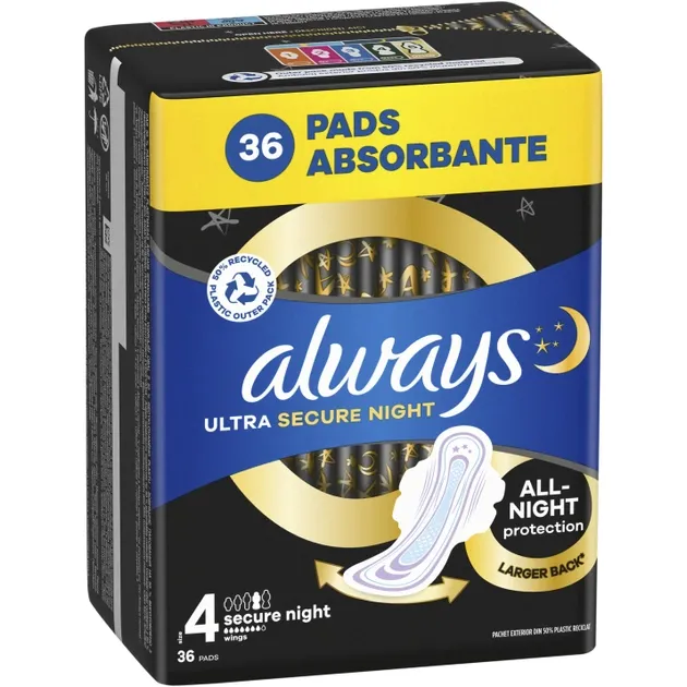 Гигиенические прокладки Always Ultra Secure Night (Размер 4) 36 шт. - фото 2