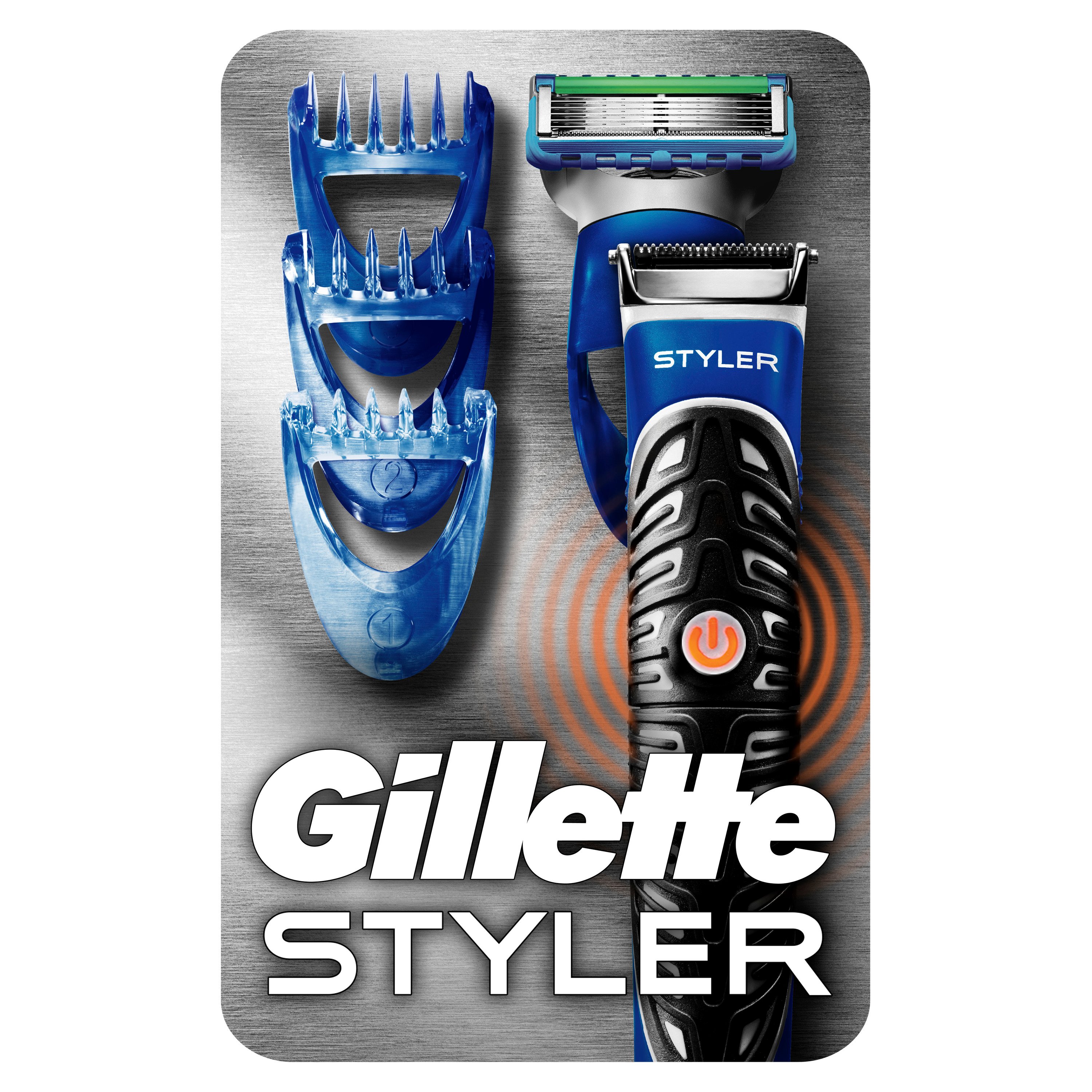 Бритва-стайлер Gillette Fusion 5 ProGlide Styler з 1 змінним картриджем ProGlide Power + 3 насадки для моделювання бороди та вусів - фото 1