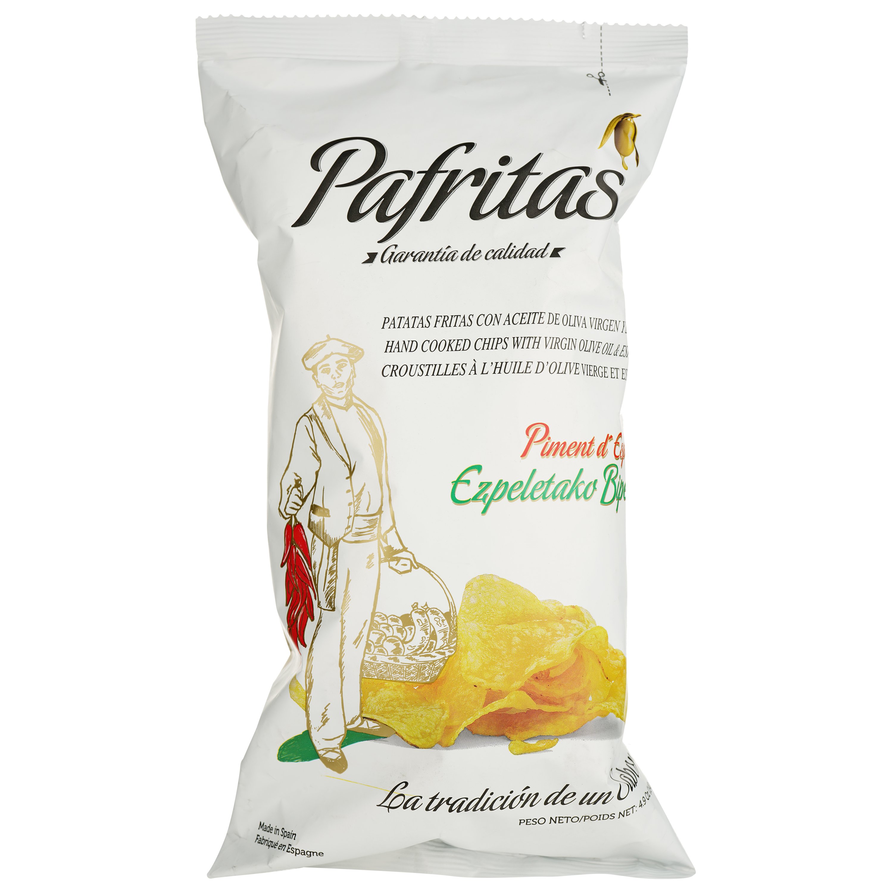 Чипсы картофельные Pafritas с перцем Эспелет 140 г - фото 1