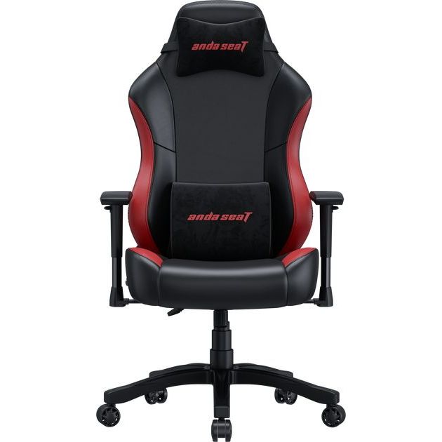 Кресло игровое Anda Seat Luna Color Size L Black/Red PVC - фото 1