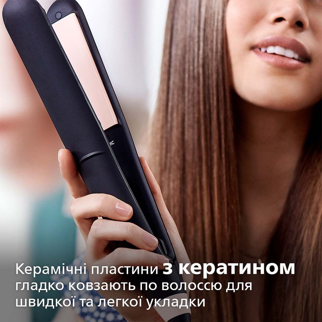 Випрямляч для волосся Philips StraightCare Essential чорний (BHS378/00) - фото 8