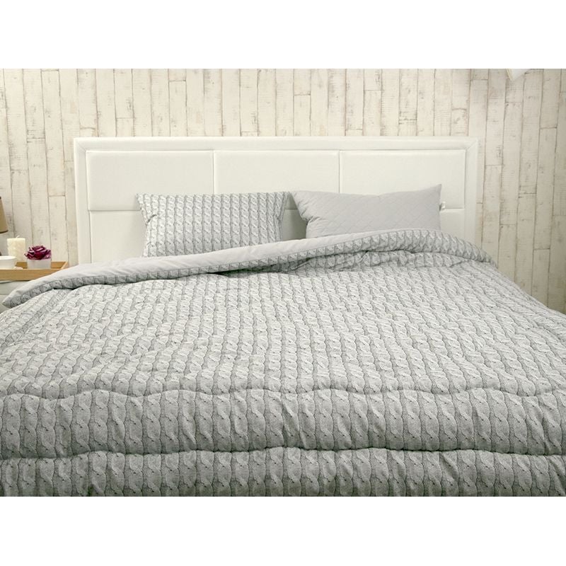 Одеяло силиконовое Руно Grey Braid, 205х172 см, серое (Р316.52_Grey Braid) - фото 3