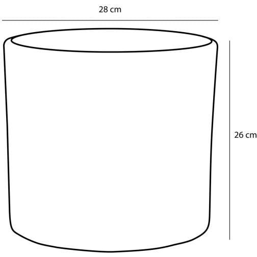 Кашпо Edelman Era pot round, 28 см, темно-серое (1035850) - фото 2