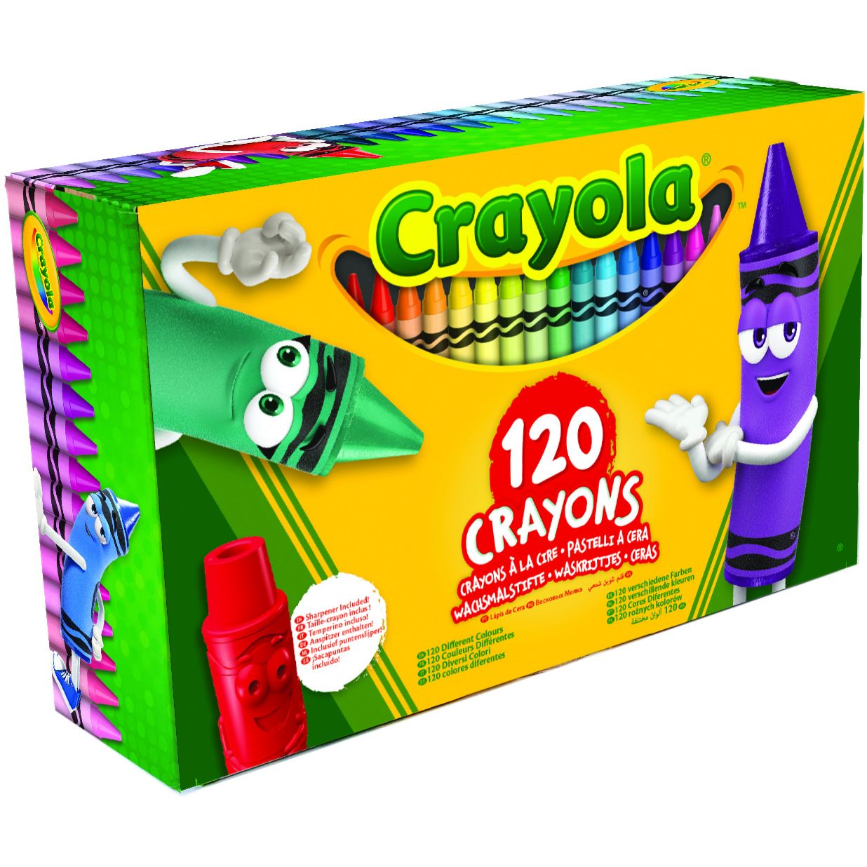 Набір воскової крейди Crayola зі стругачкою 120 шт. (52-6920) - фото 1