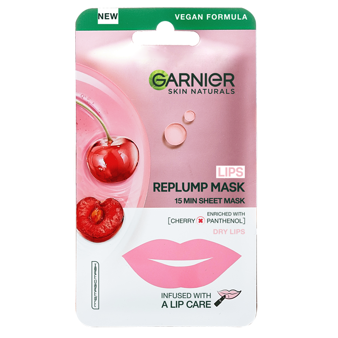 Тканевая маска Garnier Skin Naturals для сухой кожи губ, 6 г (C6571500) - фото 1