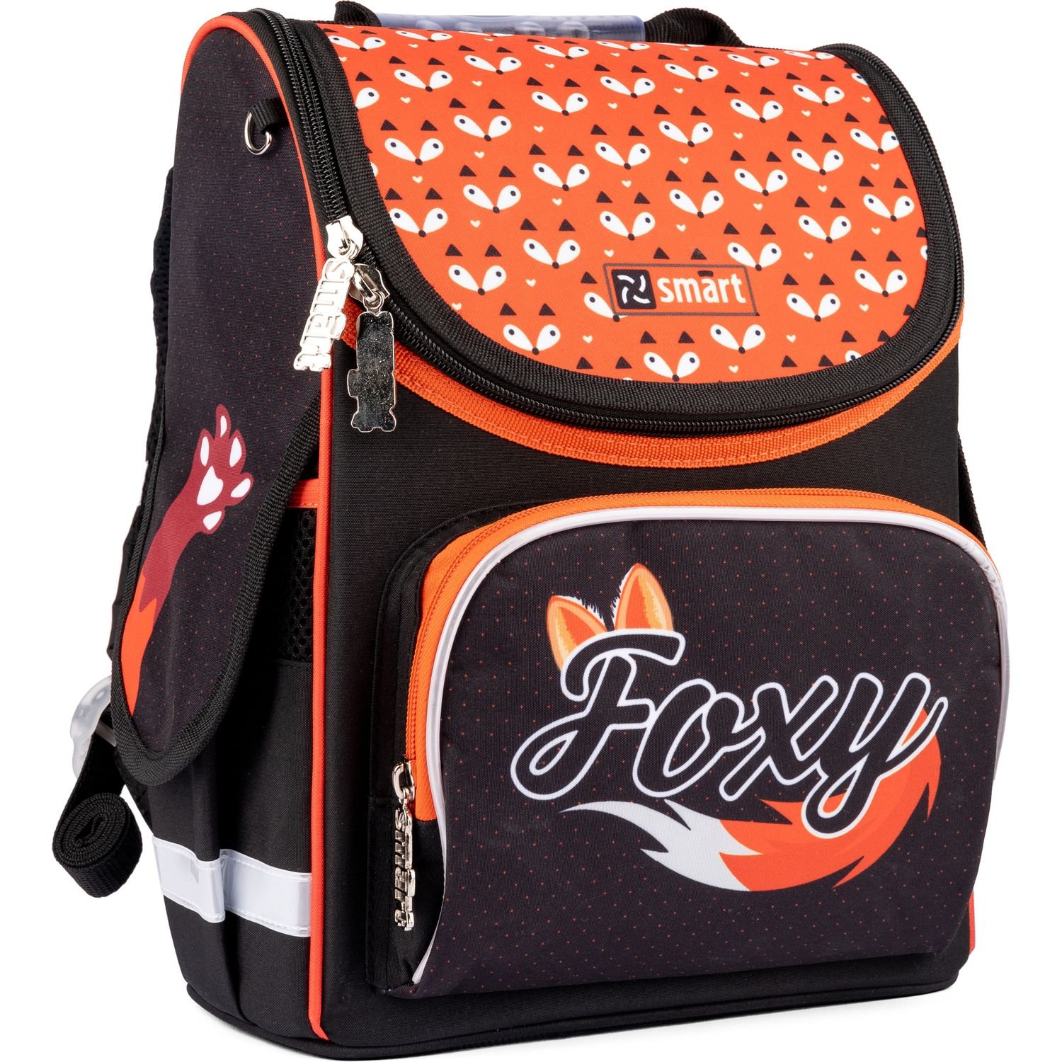 Рюкзак шкільний каркасний Smart PG-11 Foxy, черный с оранжевым (558994) - фото 2