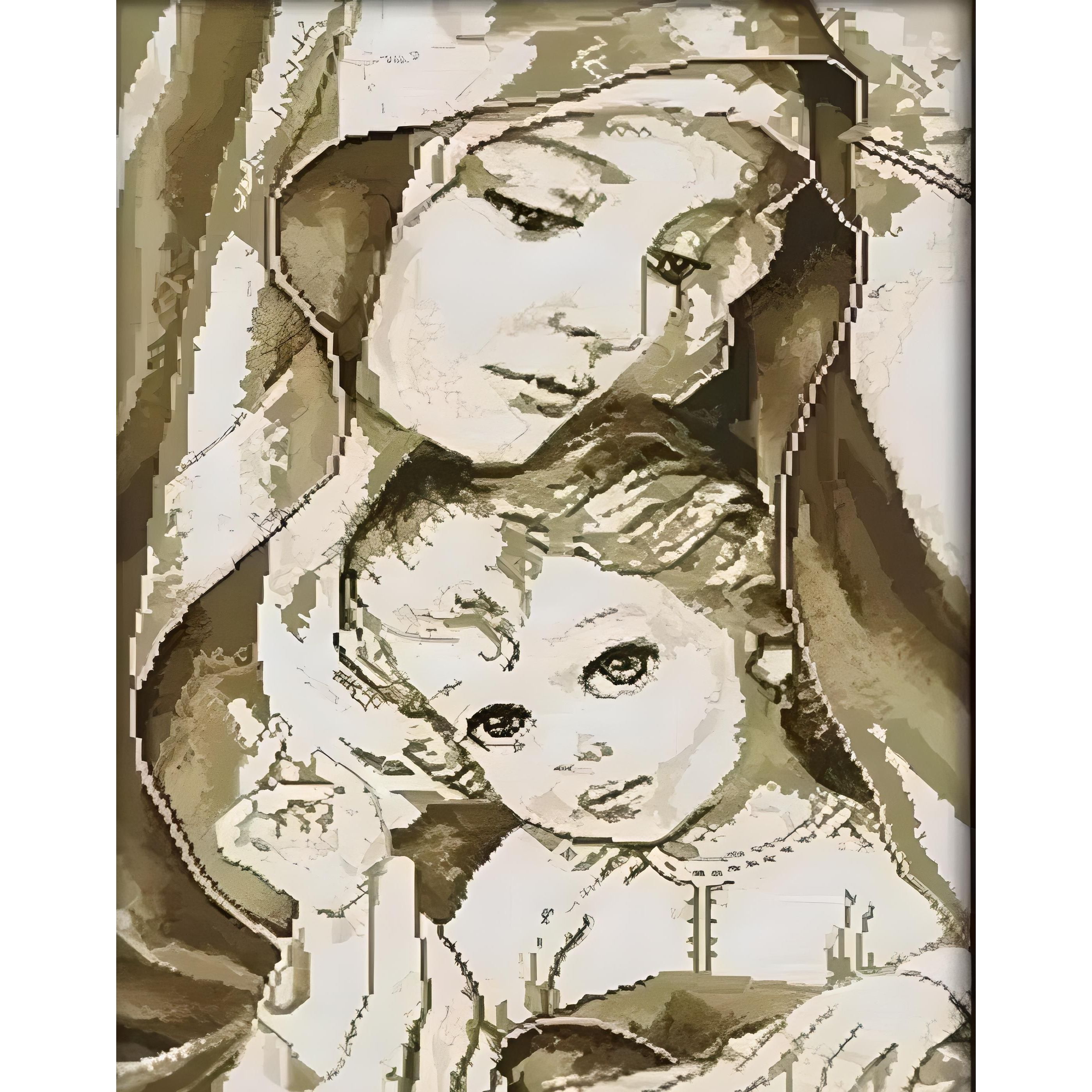 Алмазна мозаїка Josef Otten ікона Мадонна з немовлям, зі стразами на підрамнику 40х50 см (1490359091.0) - фото 1