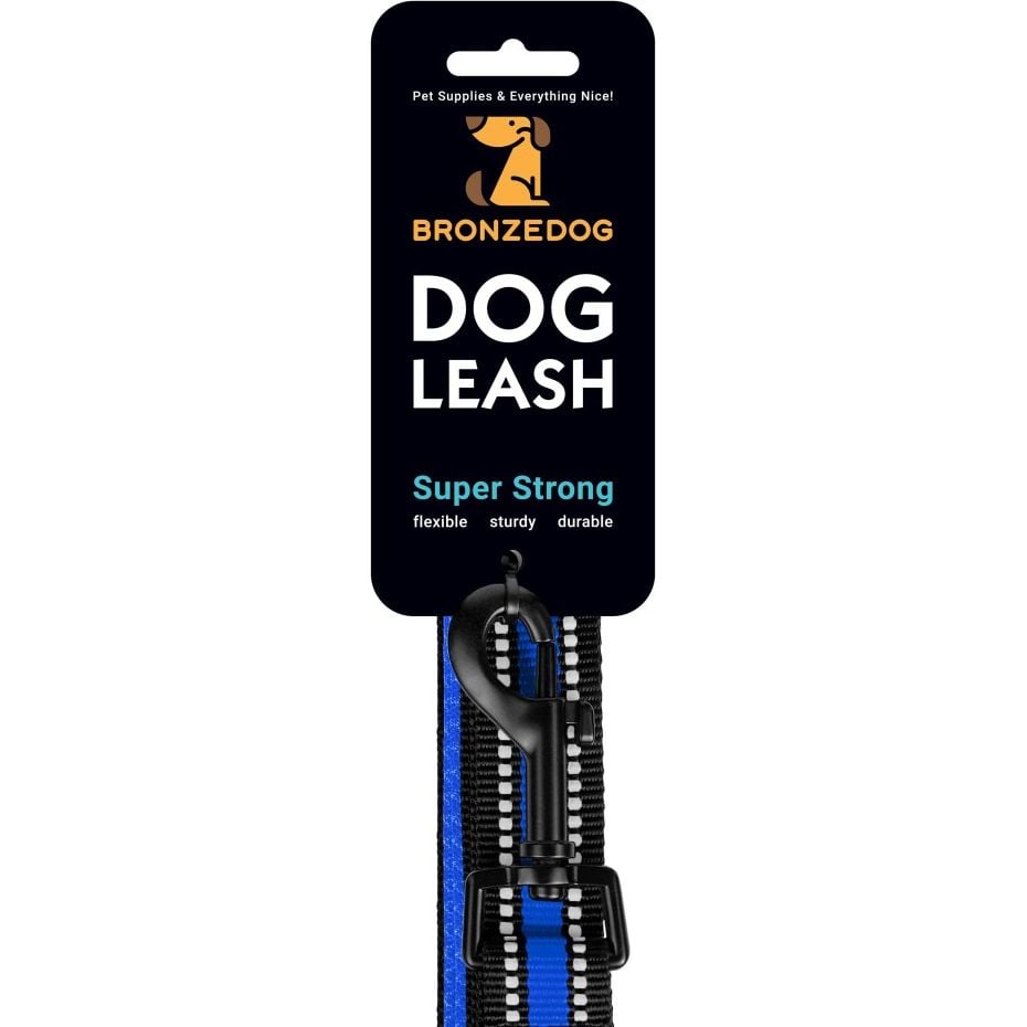 Повідець для собак BronzeDog Mesh, розмір М, 200х2 см, синій - фото 7