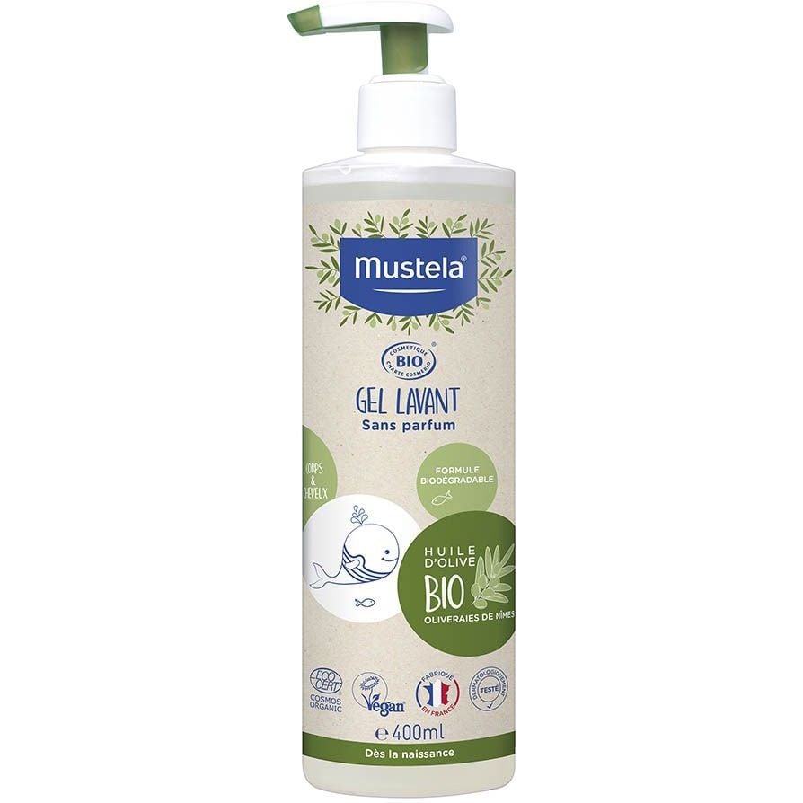 Гель для душа Mustela Bio Organic Cleansing Gel Очищающий для тела и волос 400 мл - фото 1