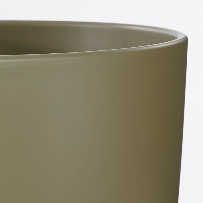 Кашпо Edelman Tusca pot round, 25 см, зеленое (1057291) - фото 8