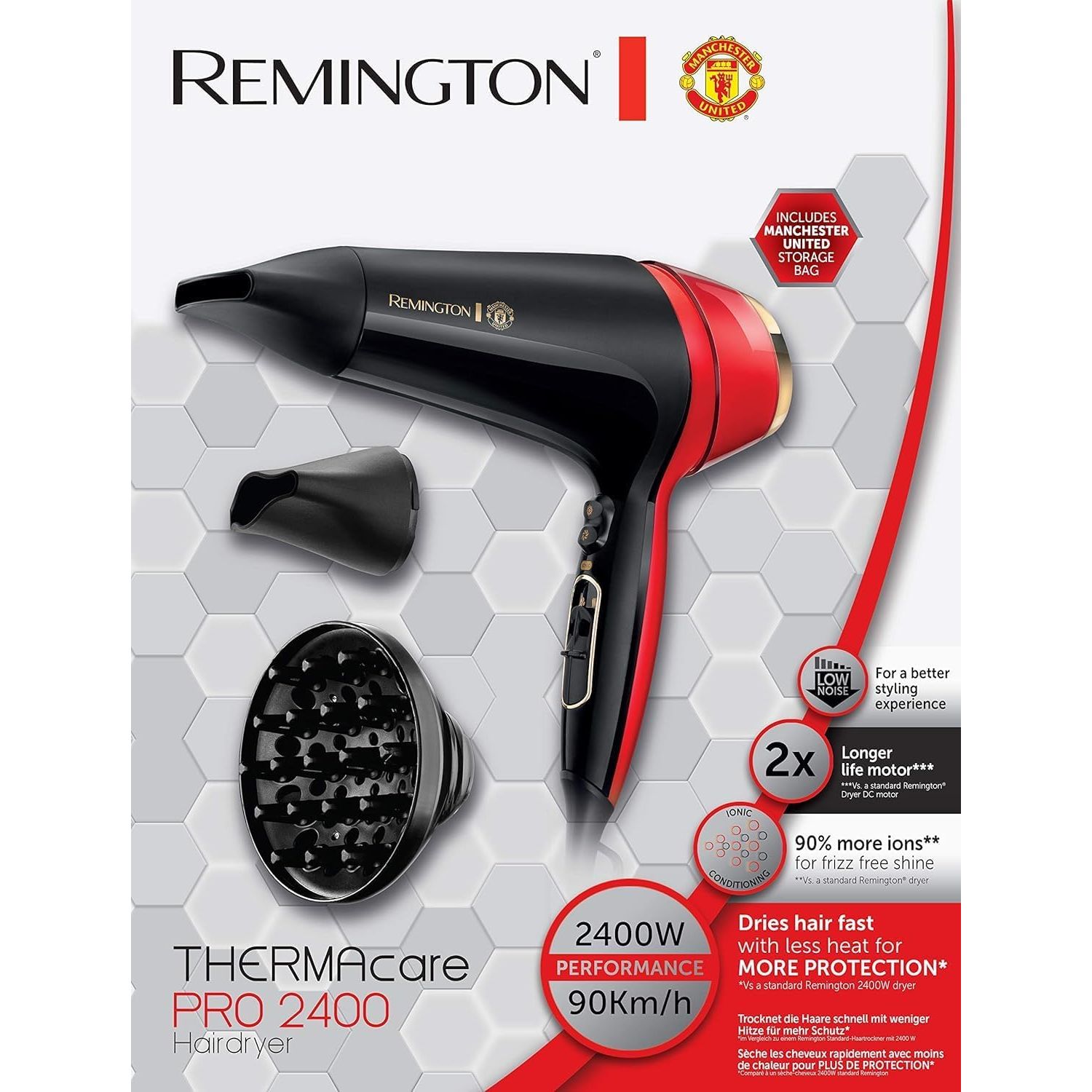 Фен Remington Thermacare Pro D5755 чорно-червоний - фото 4