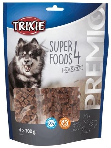 Лакомство для собак Trixie premio4 Superfoods, с курицей, уткой, говядиной и бараниной, 4 x 100 г - фото 1