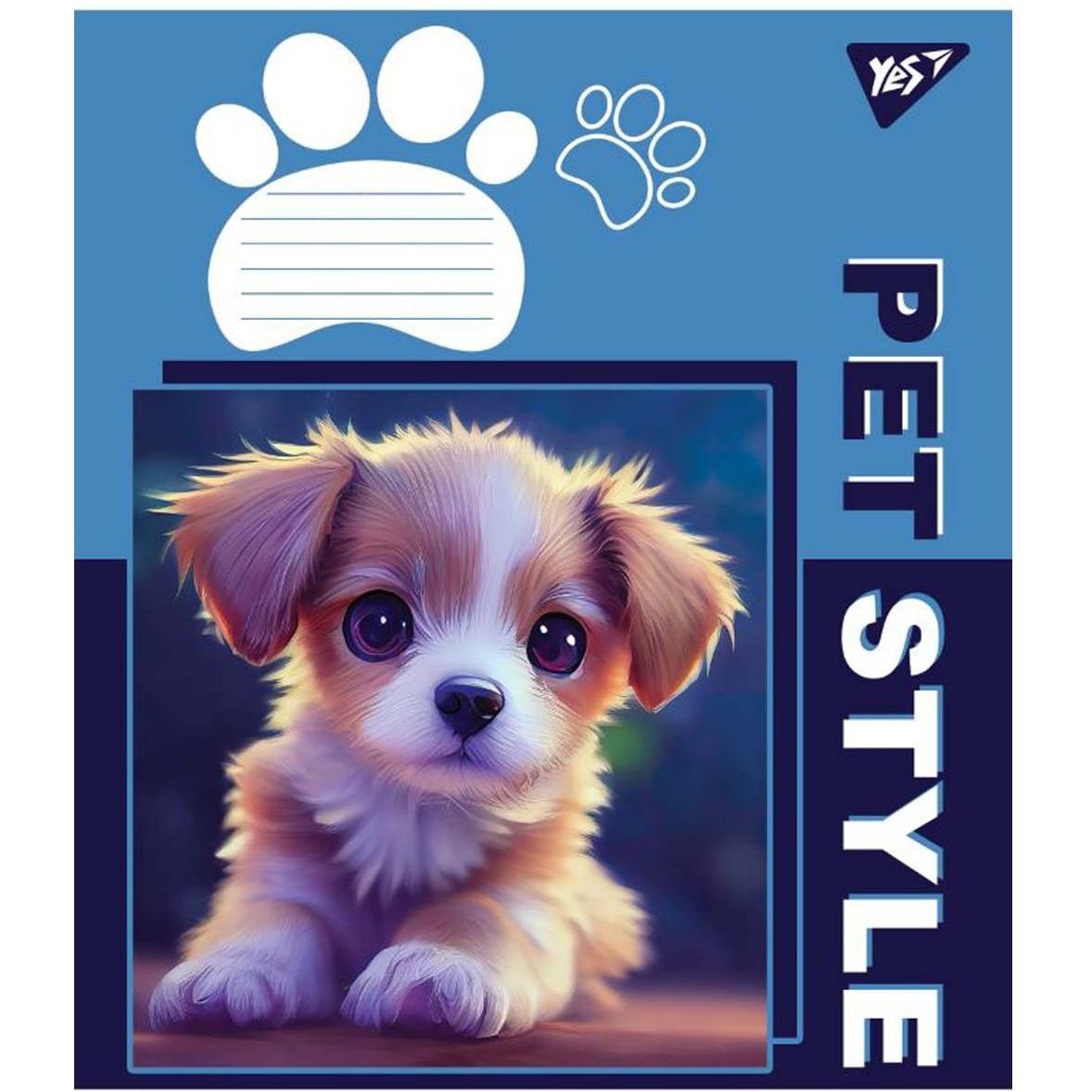 Тетрадь общая Yes Pet Style, А5, в косую линию, 12 листов (766310) - фото 1