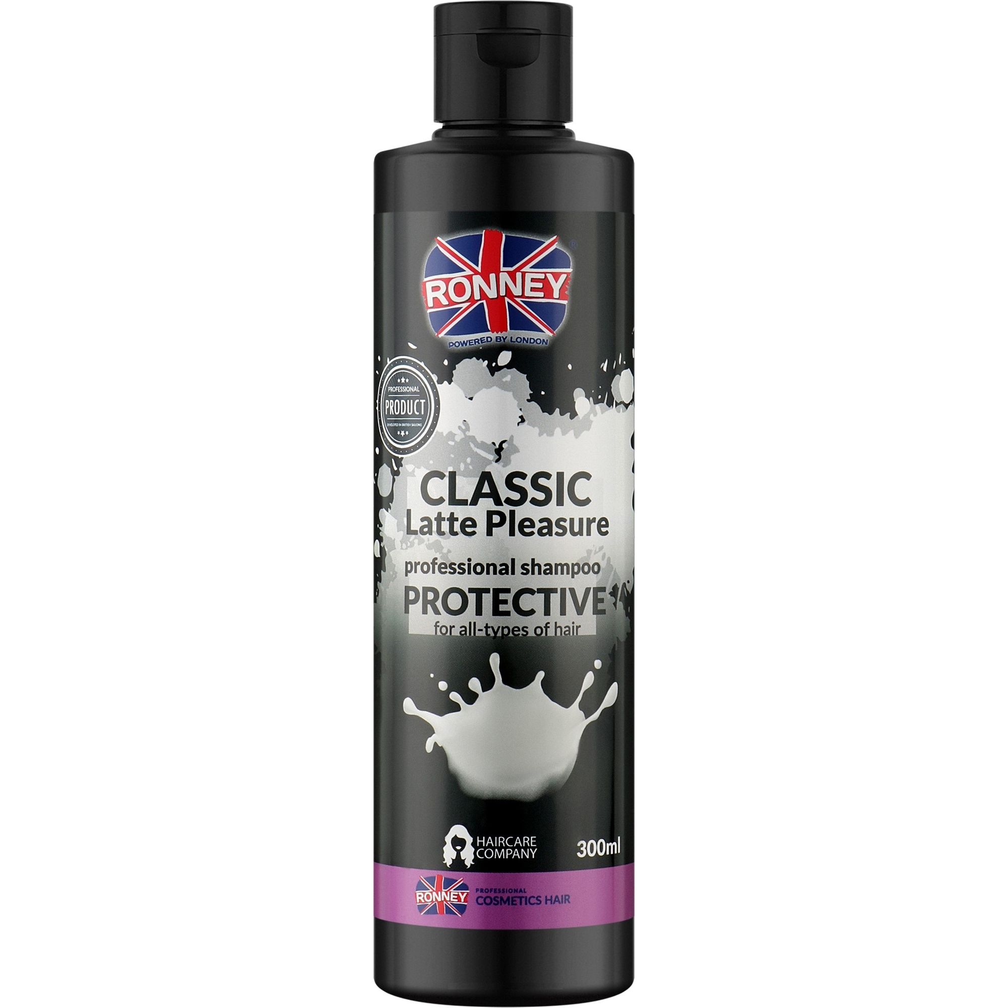 Шампунь для всіх типів волосся Ronney Professional Classic Latte Pleasure Protective 300 мл - фото 1