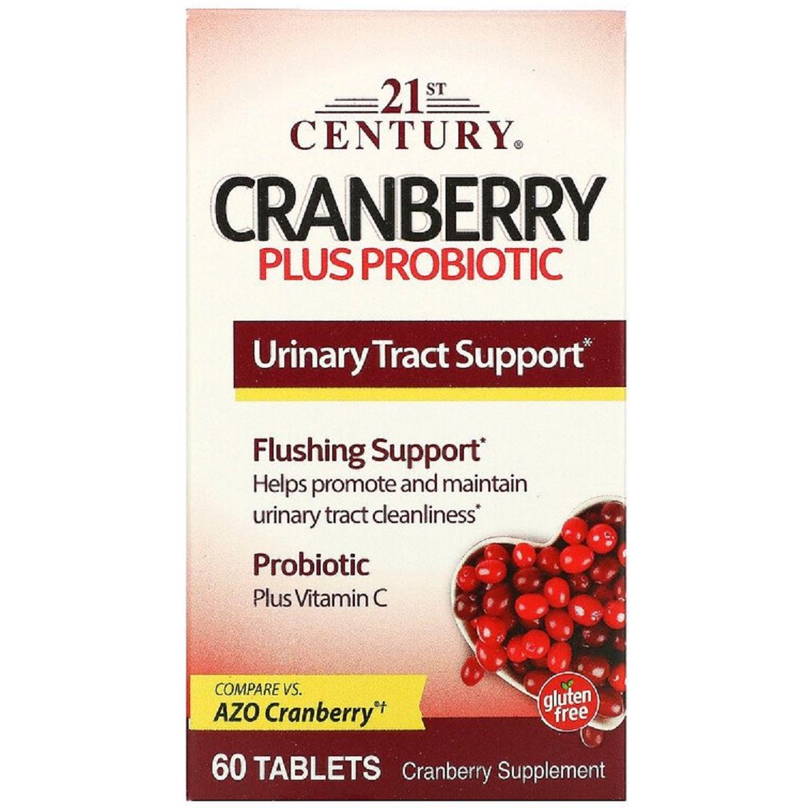 Журавлина з пробіотиком 21st Century Cranberry Plus Probiotic 60 таблеток - фото 2