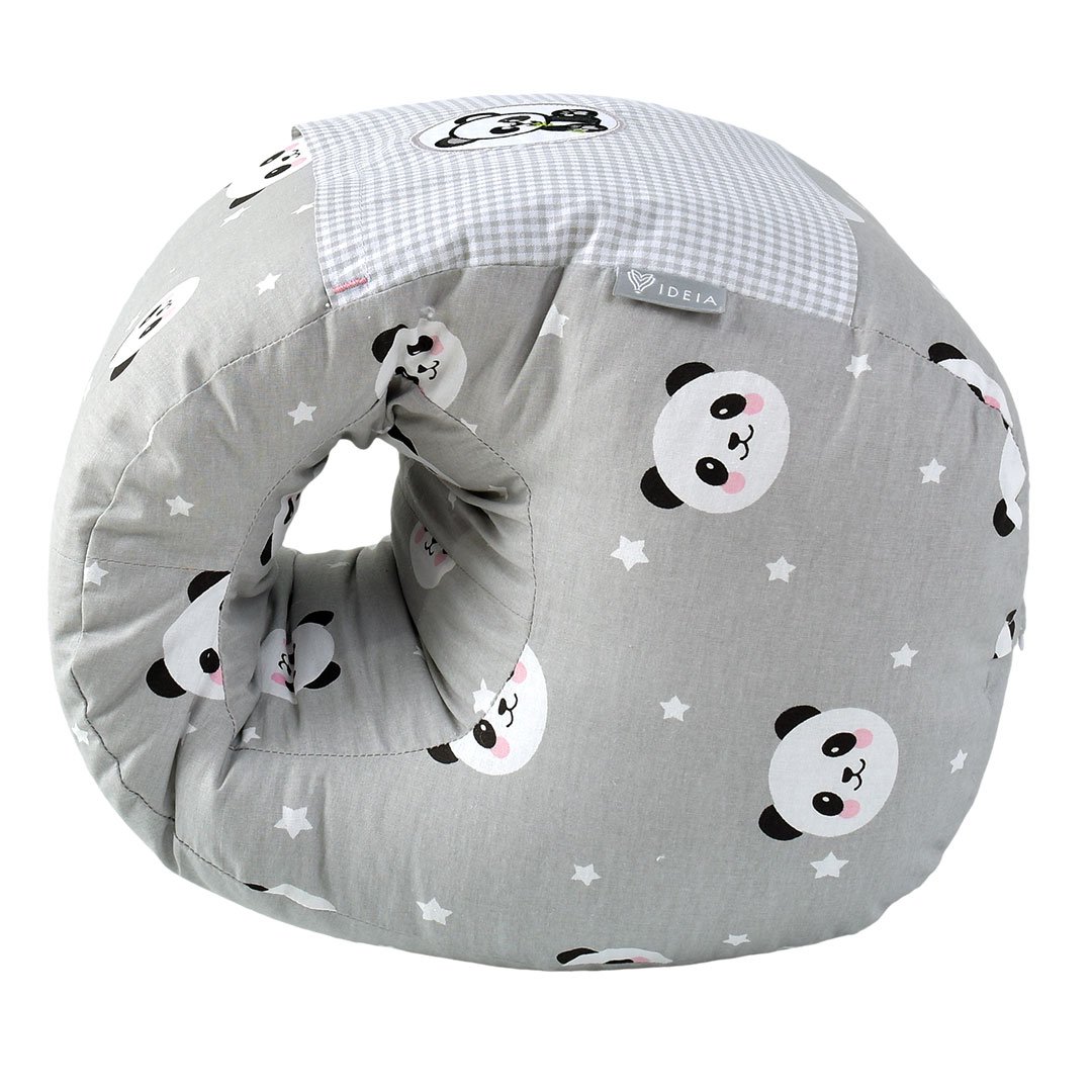 Подушка для кормления Papaella Mini Панда, 28х30 см, серый (8-31999) - фото 7