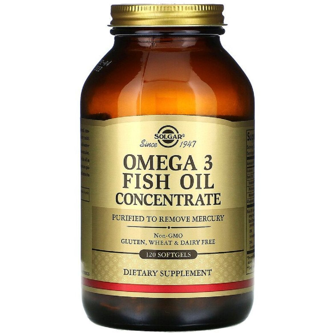 Концентрат рыбьего жира Solgar Omega-3 Fish Oil Concentrate 2000 мг 120 желатиновых капсул - фото 1