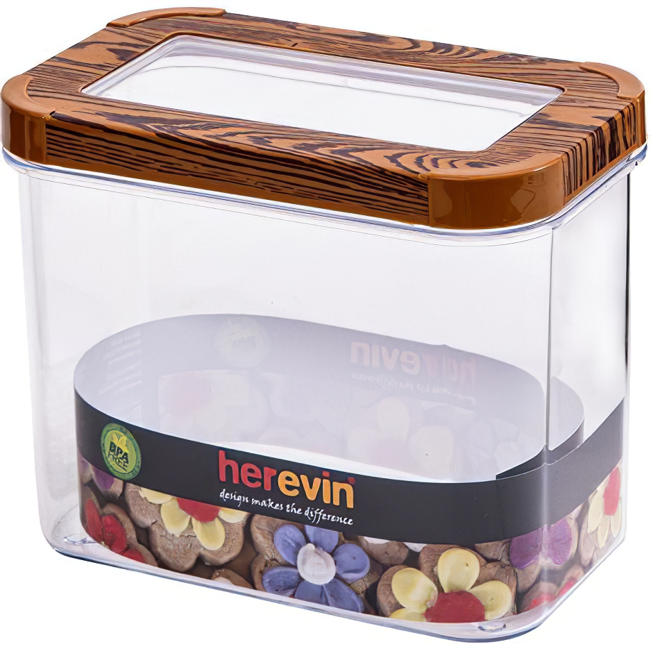 Контейнер Herevin Wood Transparent Lid 1.2 л (161212-003) - фото 1