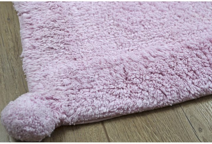 Набор ковриков Irya New Stria pembe, 90х60 см и 60х40 см, розовый (svt-2000022226127) - фото 2