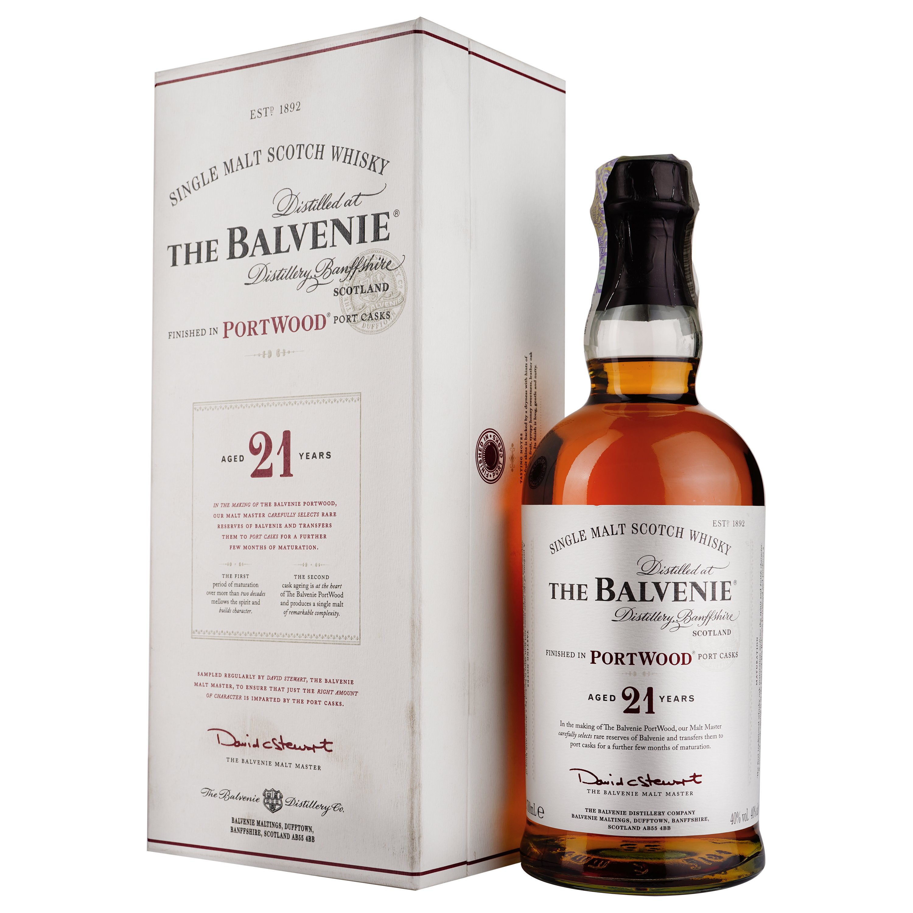 Виски Balvenie 21 Year Old Portwood Single Malt Scotch Whisky, 40%, 0,7 л - фото 1