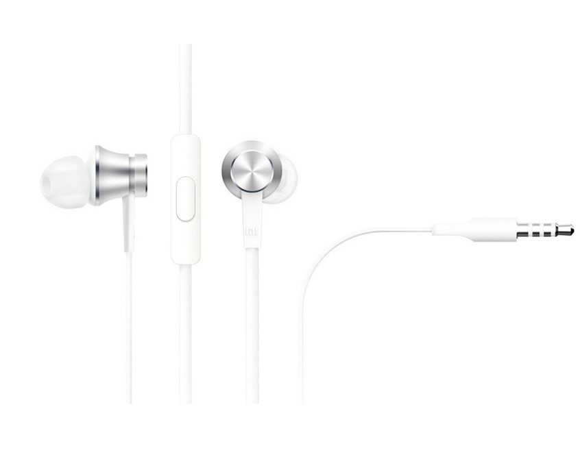 Навушники Xiaomi Mi-Earphones Basic Silver з мікрофоном - фото 2