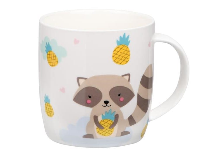 Чашка Ardesto Cute raccoon, 350 мл, белый (AR3415) - фото 1