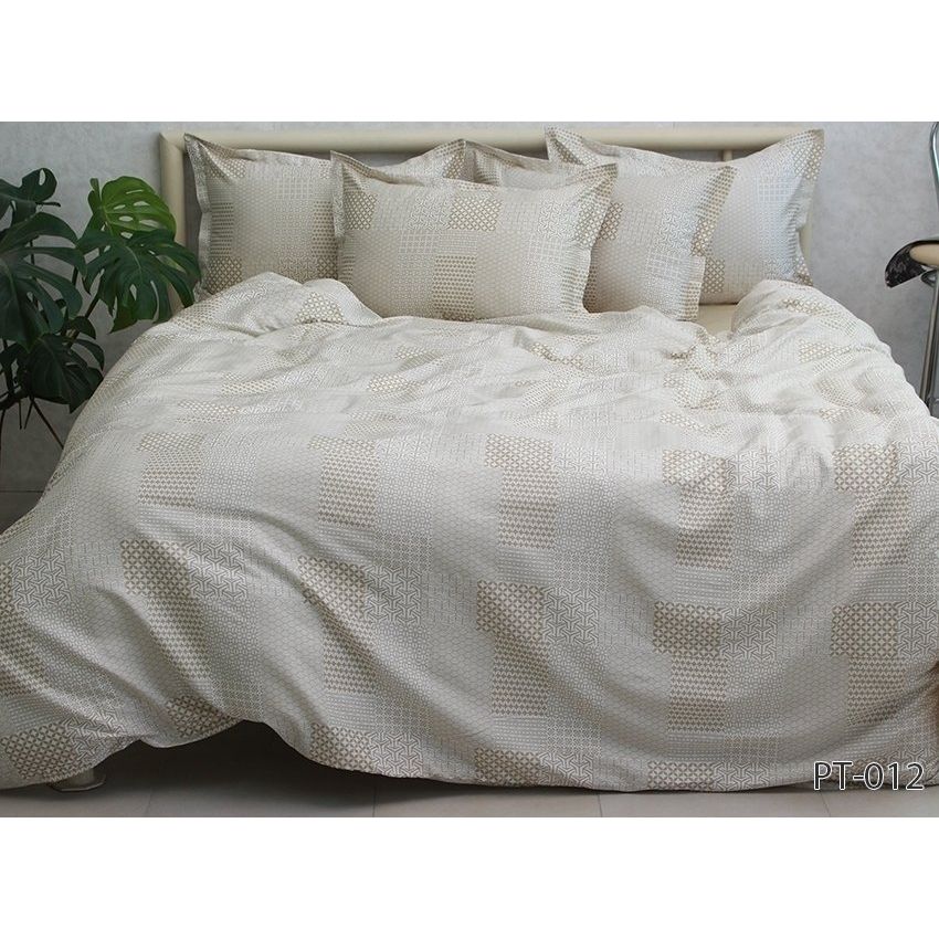 Комплект постельного белья TAG Tekstil с компаньоном 1.5-спальный Бежевый 000240964 (PT-012) - фото 1