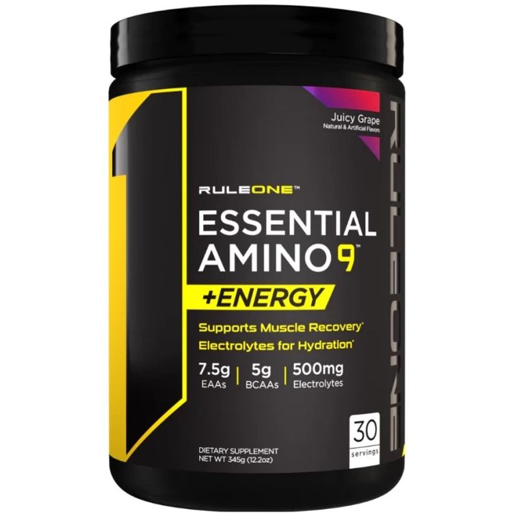 Аминокислота ЕАА с кофеином Rule 1 Essential Amino 9 + Energy Виноград 345 г - фото 1
