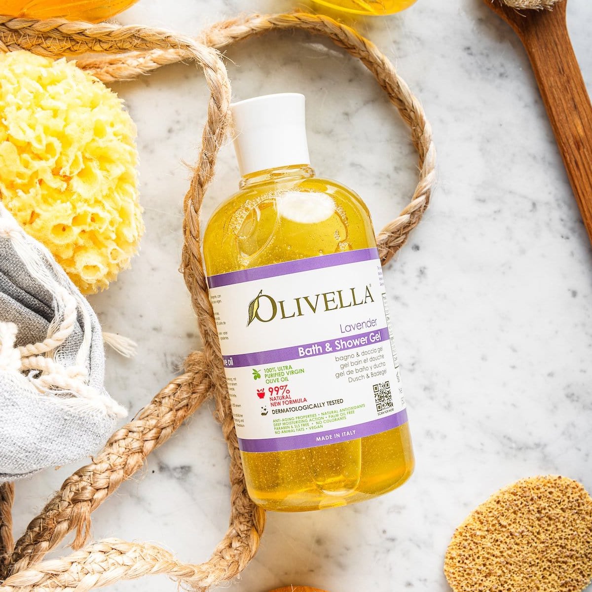Гель для душа и ванны Olivella Лаванда на основе оливкового масла, 500 мл - фото 3